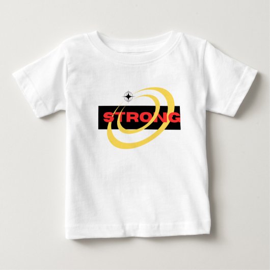 T-shirt Pour Bébé Strong – built with courage design  (Devant)