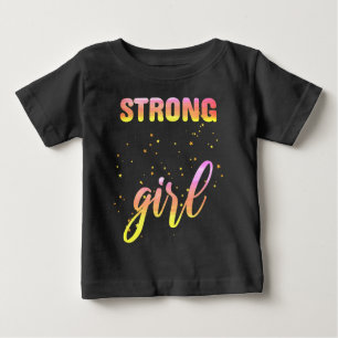 T-shirt Pour Bébé Strong Girl Pastel Star
