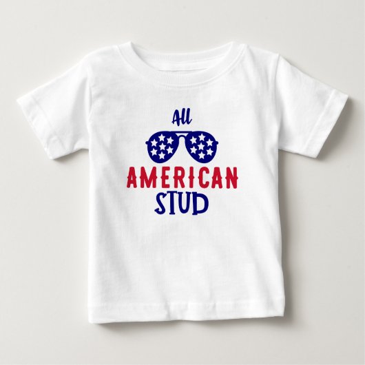 T-shirt Pour Bébé Stud américain (Devant)