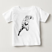 T-shirt Pour Bébé Style comique - Swift Jump, noir et blanc (Devant)