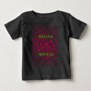T-shirt Pour Bébé Style Red Hakuna Matata