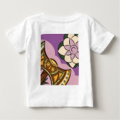 T-shirt Pour Bébé Stylized Axe and Flower Design (Dos)