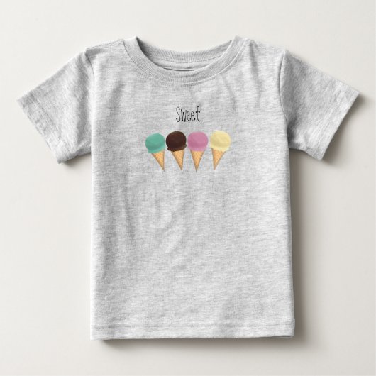 T-shirt Pour Bébé Sucre (Devant)