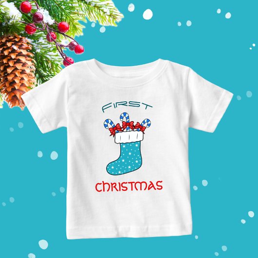 T-shirt Pour Bébé Sucré bonbon de Noël
