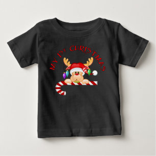T-shirt Pour Bébé Sucre de canne 1er Noël