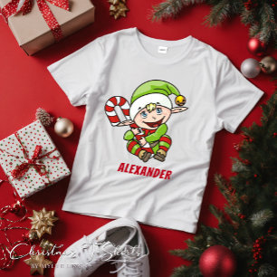 T-shirt Pour Bébé Sucre de canne elfe de Noël du bébé Noël Noël