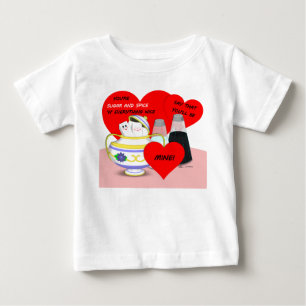 T-shirt Pour Bébé Sucre et épices - Carte Valentine Art