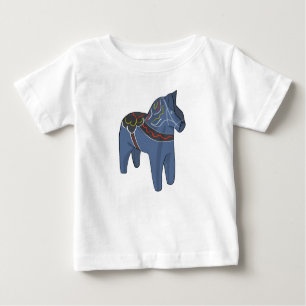 T-shirt Pour Bébé Suède Dala Horse Dalecarlian suédois