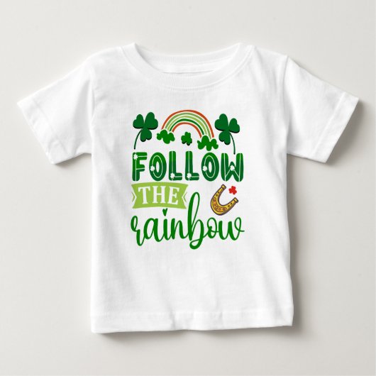 T-shirt Pour Bébé Suivez l'arc en ciel svg (Devant)