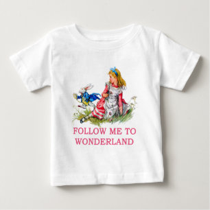T-SHIRT POUR BÉBÉ SUIVEZ-MOI AU PAYS DES MERVEILLES