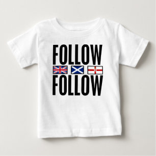 T-shirt Pour Bébé Suivez suivent 3 drapeaux