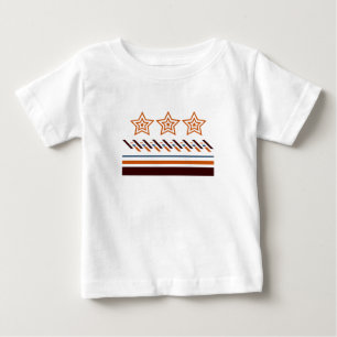 T-shirt Pour Bébé Summer Baby Trois -Étoiles Rayures
