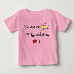 T-shirt Pour Bébé Sun-Moon-and-Stars-