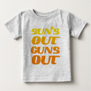 T-SHIRT POUR BÉBÉ SUN'S OUT GUNS SORT FITNESS ET GYM
