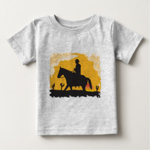 T-shirt Pour Bébé Sunset Cowboy