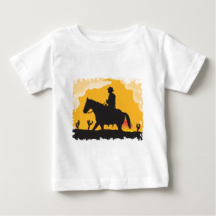 T-shirt Pour Bébé Sunset Cowboy