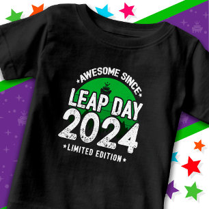 T-shirt Pour Bébé Super depuis 2024 Leap Année Jour Février 29 Anniv