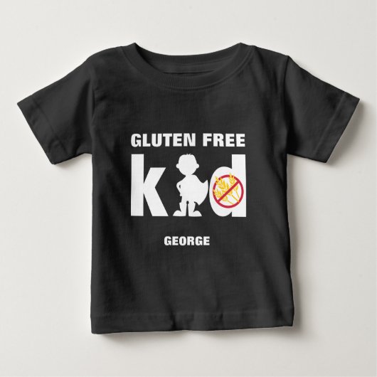 T-shirt Pour Bébé Super Garçon Enfant Sans Gluten Chemise Cœliaque (Devant)