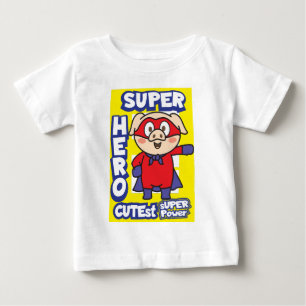 T-shirt Pour Bébé Super héros bébé cochon