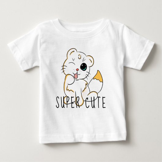 T-shirt Pour Bébé Super mignon chat bébé - Baby Top (Devant)