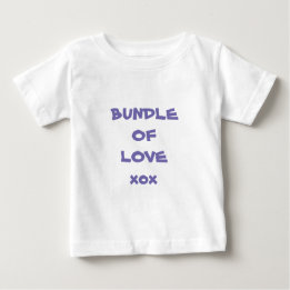 T-shirt Pour Bébé Super mignonne simple, "Bundle Love xox" blanc