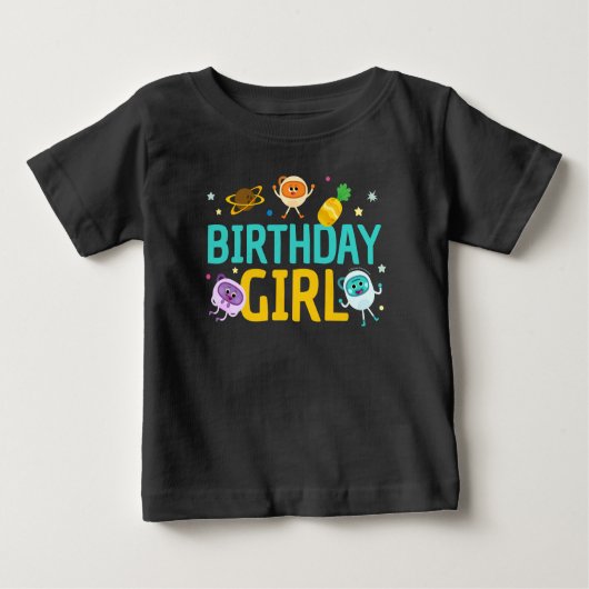 T-shirt Pour Bébé Super simple | Bumble Nums Espace Anniversaire Fil (Devant)