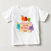 T-shirt Pour Bébé Super simple | Bumble Nums Gâteau - Fille d'annive (Devant)