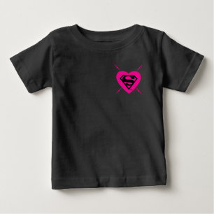 T-shirt Pour Bébé Supergirl Hearts Motif diagonal