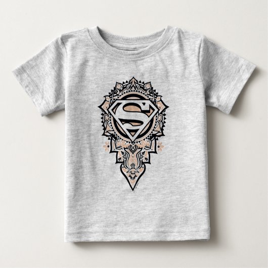 T-shirt Pour Bébé Supergirl Mandala Graphic (Devant)