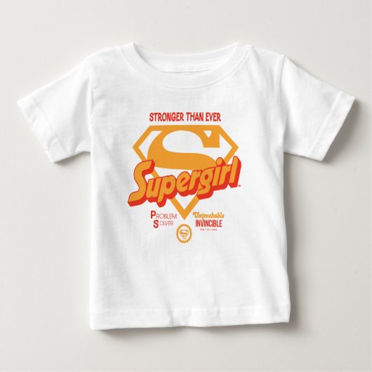 T-shirt Pour Bébé Supergirl plus forte que jamais Retro Graphic (Devant)