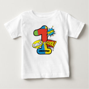 T-shirt Pour Bébé Superhero Comic Book Personnalisé