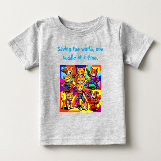 T-shirt Pour Bébé Superhéros branchés (Devant)