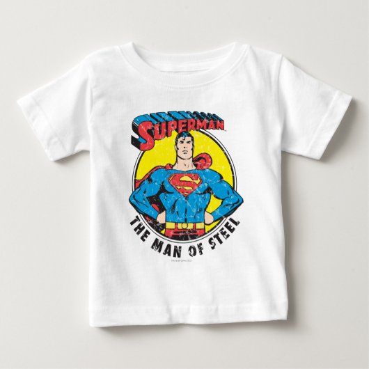 T-shirt Pour Bébé Superman L'homme de l'acier (Devant)