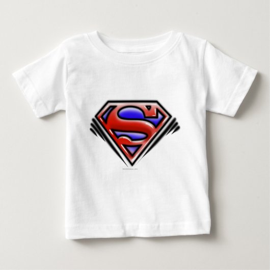 T-shirt Pour Bébé Superman S-Shield | Logo Red Airbrush (Devant)