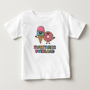 T-shirt Pour Bébé Surcharge de sucrerie   Crème de Donut et de glace