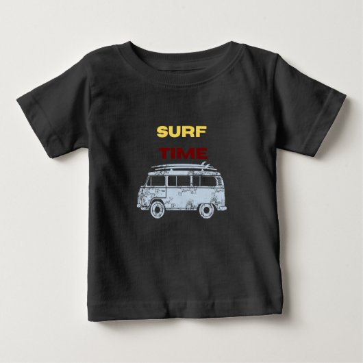 T-shirt Pour Bébé Surf d'été Heure bébé garçon (Devant)