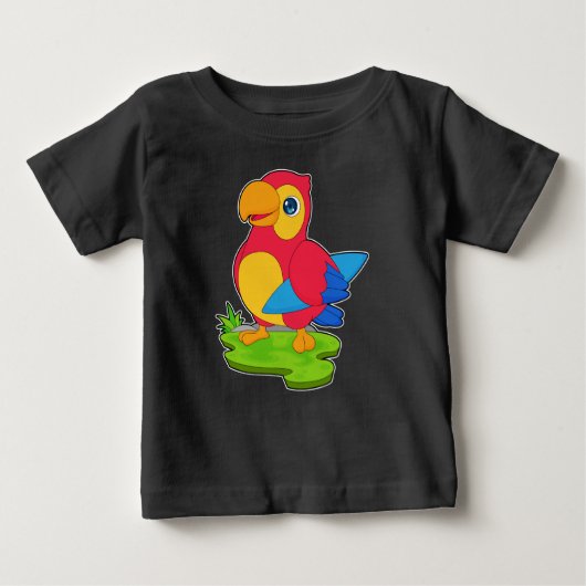 T-shirt Pour Bébé Surfer de perroquet (Devant)