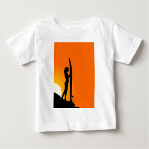 T-shirt Pour Bébé Surfer Girl