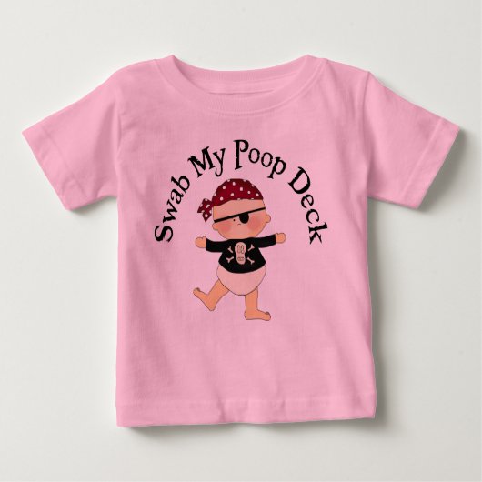 T-shirt Pour Bébé Swab My Poop Deck (Devant)