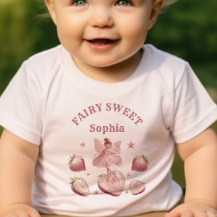 T-shirt Pour Bébé Sweet As A Strawberry Fairy Girl'Anniversaire Bien