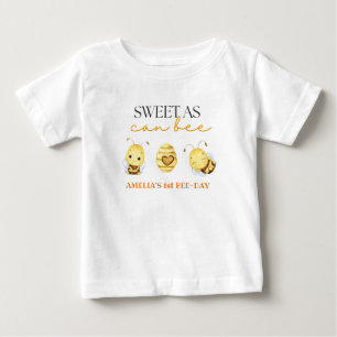 T-shirt Pour Bébé Sweet As Can Bee Anniversaire