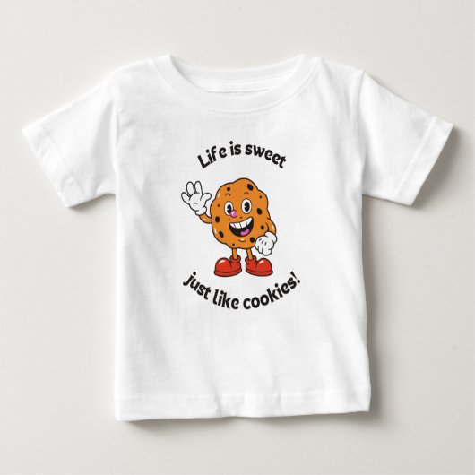 T-shirt Pour Bébé "Sweet Life Cookie Club" (Devant)