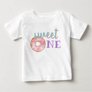 T-shirt Pour Bébé Sweet One Baby Girl First Birthday Outfit Donut