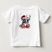 T-shirt Pour Bébé Sweet Sleeping Reindeer "Love in Every Little Step (Dos)