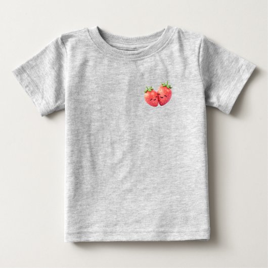 T-shirt Pour Bébé Sweet Strawberry Duo (Devant)