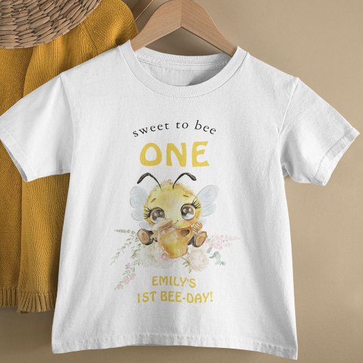 T-shirt Pour Bébé Sweet to Bee ONE' 1er anniversaire