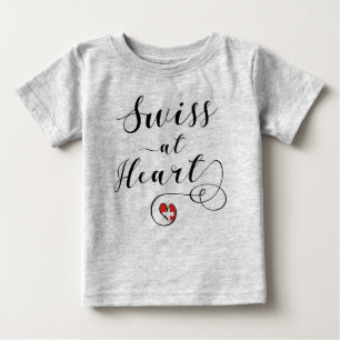 T-shirt Pour Bébé Swiss At Heart, Suisse