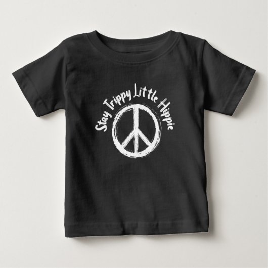 T-shirt Pour Bébé SYMBOLE cravate-Dye Paix Stay Trippy Little Hippie (Devant)