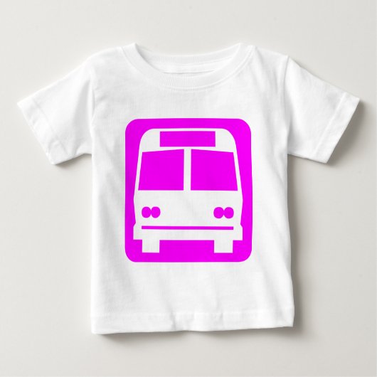 T-shirt Pour Bébé Symbole de bus - Magenta (Devant)