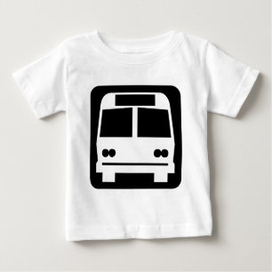 T-shirt Pour Bébé Symbole de bus - Noir